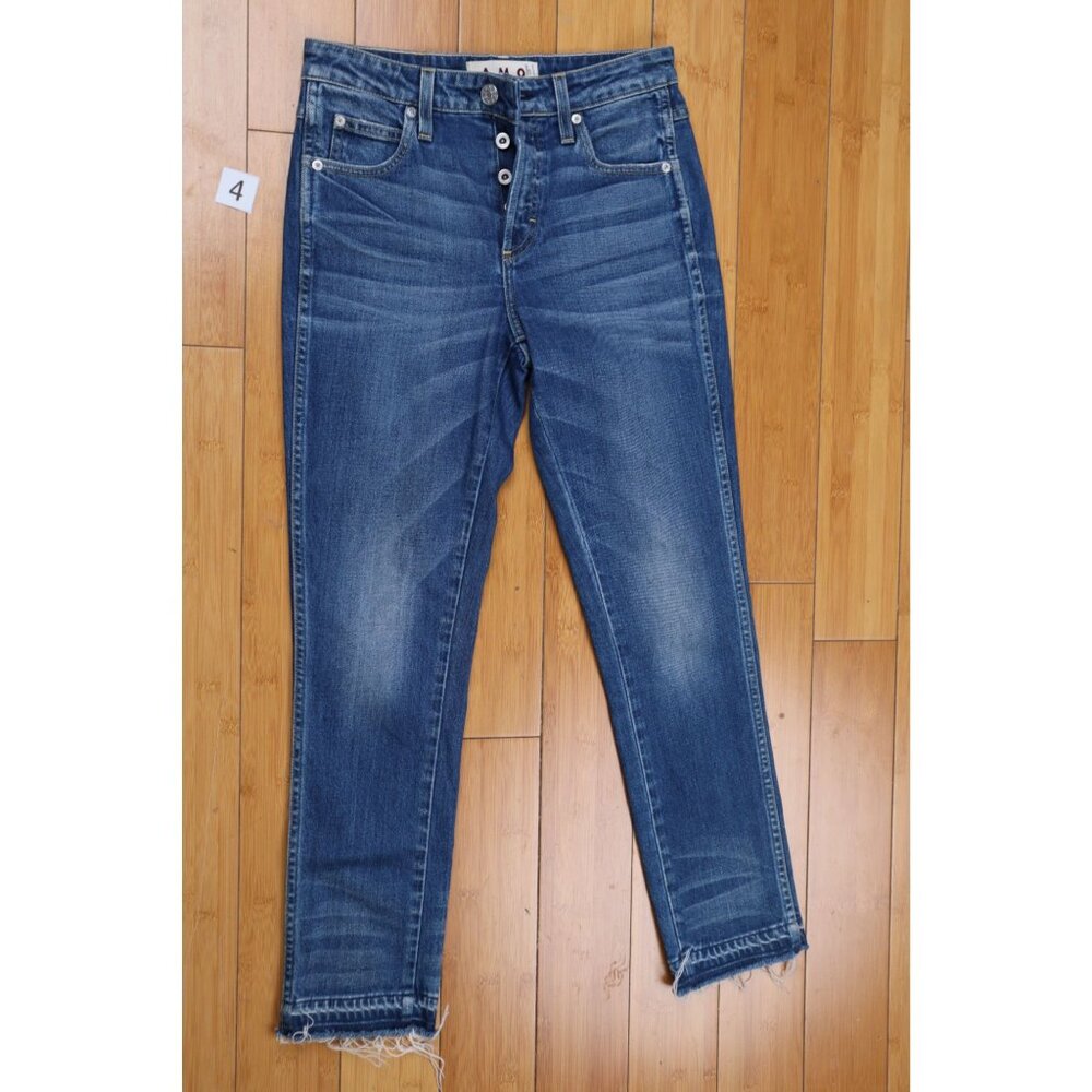 AMO Denim Women's High Rise Raw Hem Straight Jeans – Size 26 – Studio Wardrobe